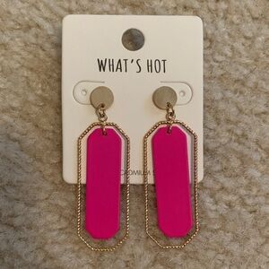 NWT Pink and Gold Geometric Earrings